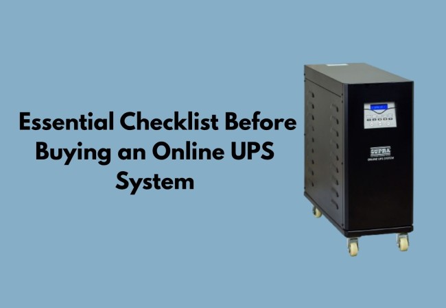 checklist for buying an online ups