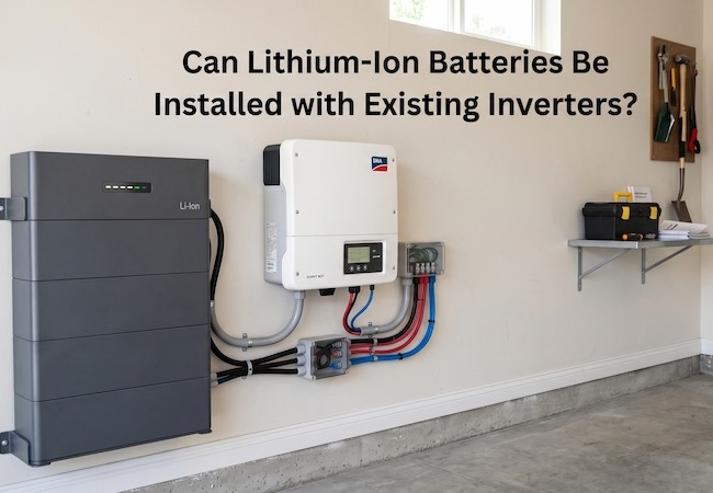 lithium ion battery installation with existing inverters